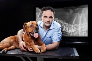 Noel Fitzpatrick with rescue dog Lulu